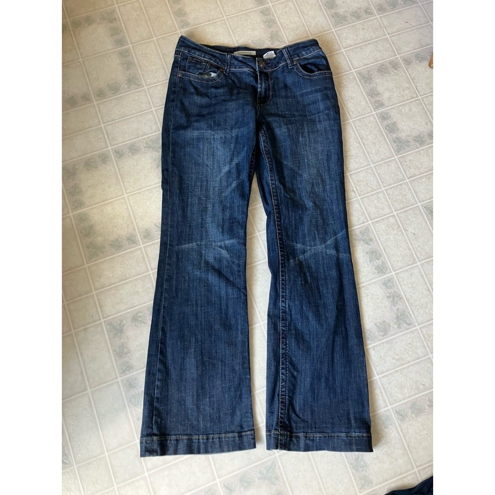 Stetson Women's Jeans City Trouser Dark Wash, Size 14 Long Dark wash Tan Stitch‎